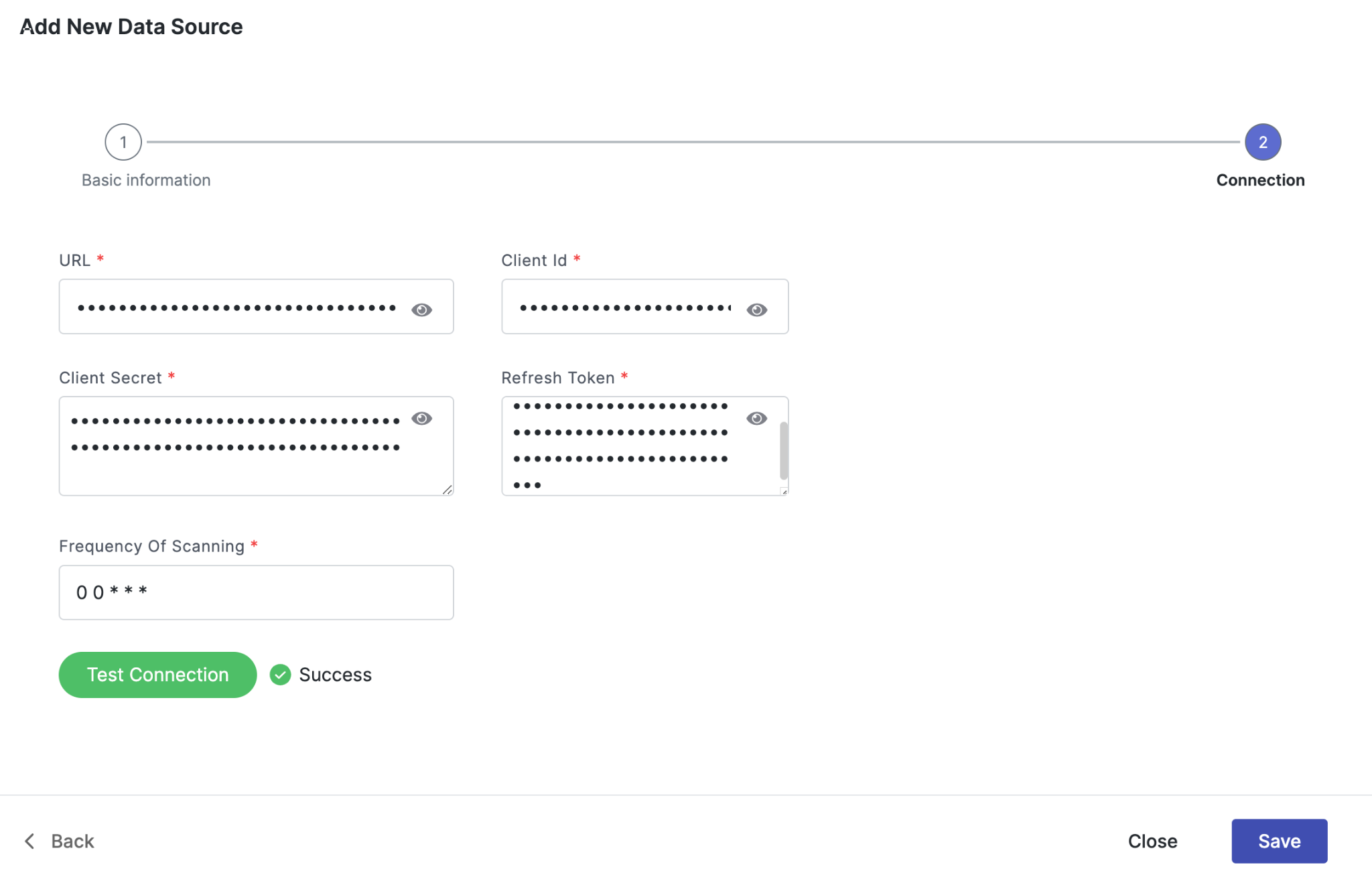 Figure 5. LightBeam Salesforce - Connection Success