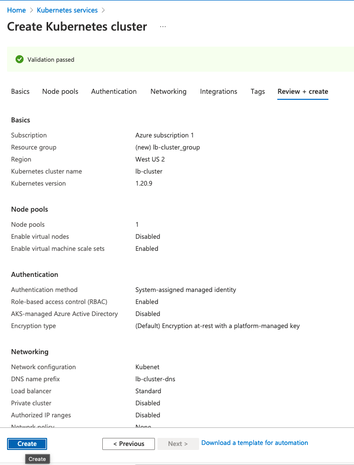 Figure 7. Click on ‘Create’
