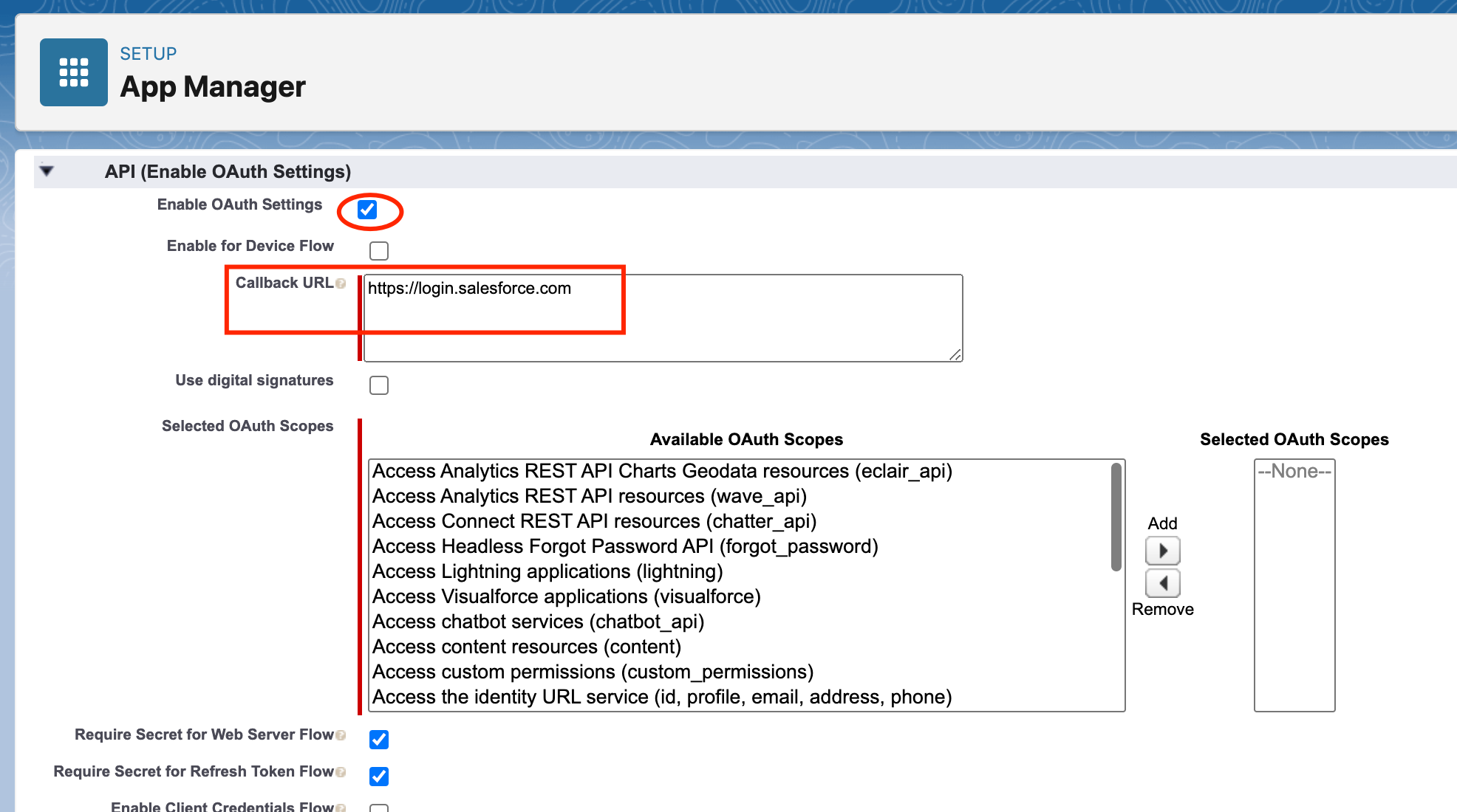 Fig.11. Salesforce - API Config