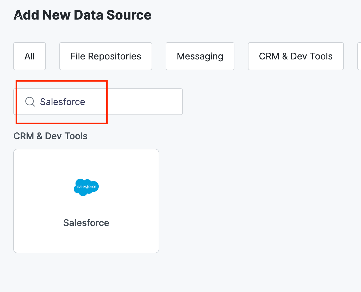 Figure 2. Type Salesforce in Search Box